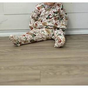 NEW TESA BABE kid's holiday hoedown zipper romper in white